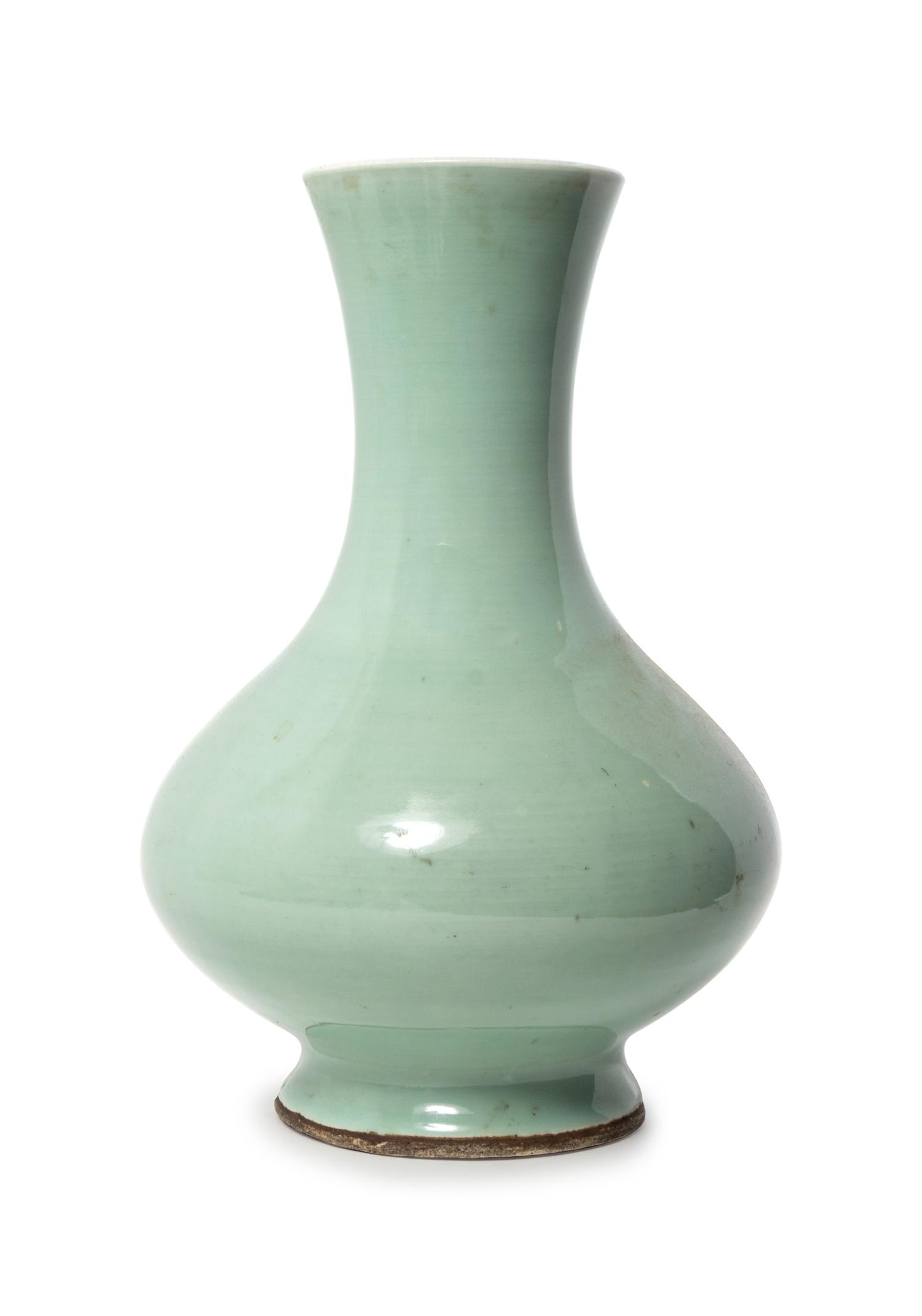 A Chinese Celadon Glazed Porcelain Vase