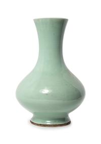 A Chinese Celadon Glazed Porcelain Vase