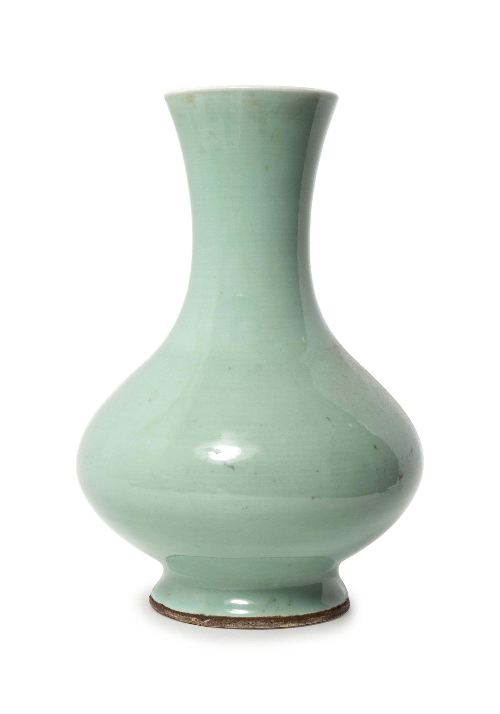 A Chinese Celadon Glazed Porcelain Vase