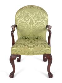 A Chippendale Style Carved Mahogany Armchair — LATE 19TH CENTURY