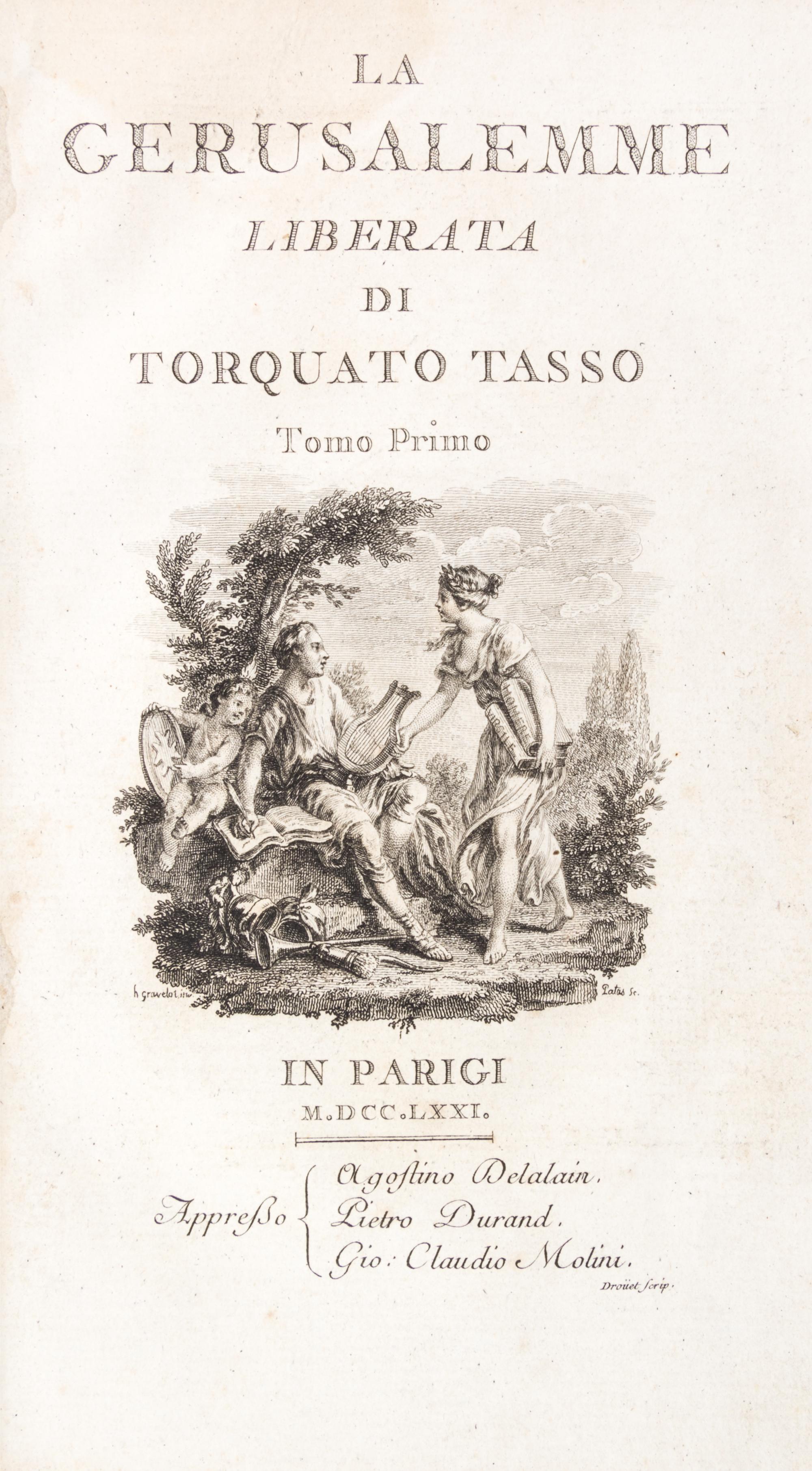 TASSO, TORQUATO. La Gerusalemme liberata. Paris, 1771. 2 vols.