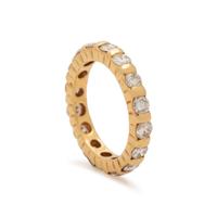 YELLOW GOLD AND DIAMOND ETERNITY BAND