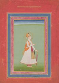 Four Mughal Style Indian Miniature Portraits — 莫臥兒風格細密畫四幅