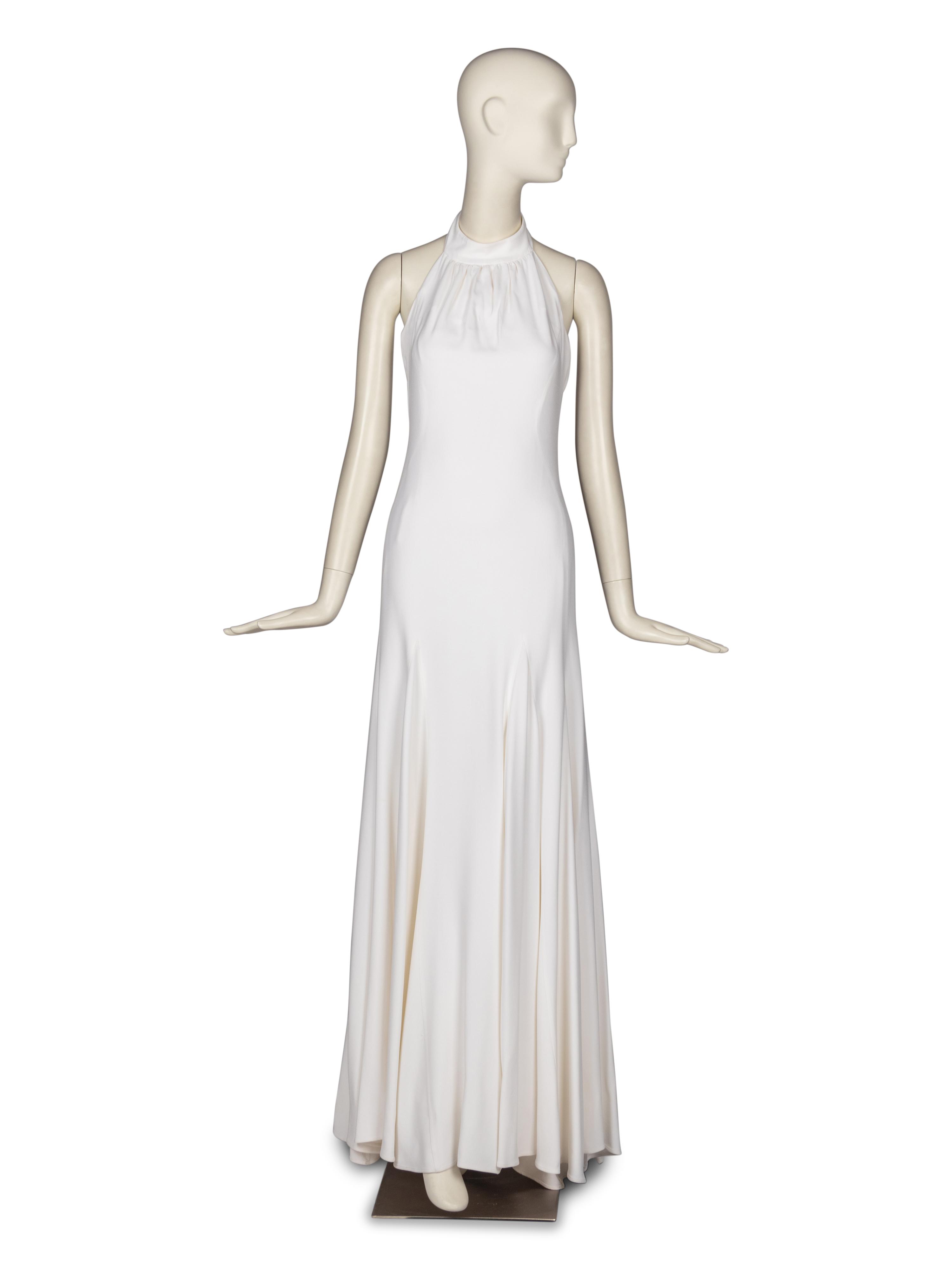 Stella McCartney White Halter Gown