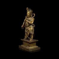A Chinese Gilt Bronze Figure of Weituo Pusa , Ming Dynasty 明 鎏金銅韋陀
