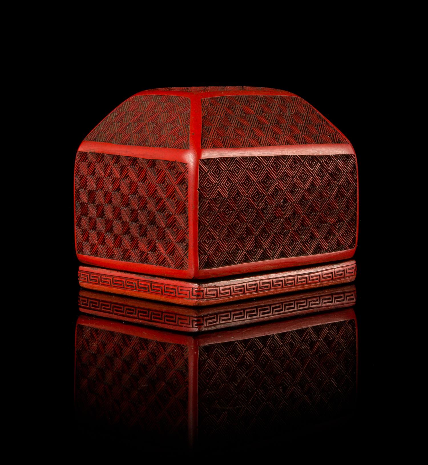 A Cinnabar Lacquer Seal Box