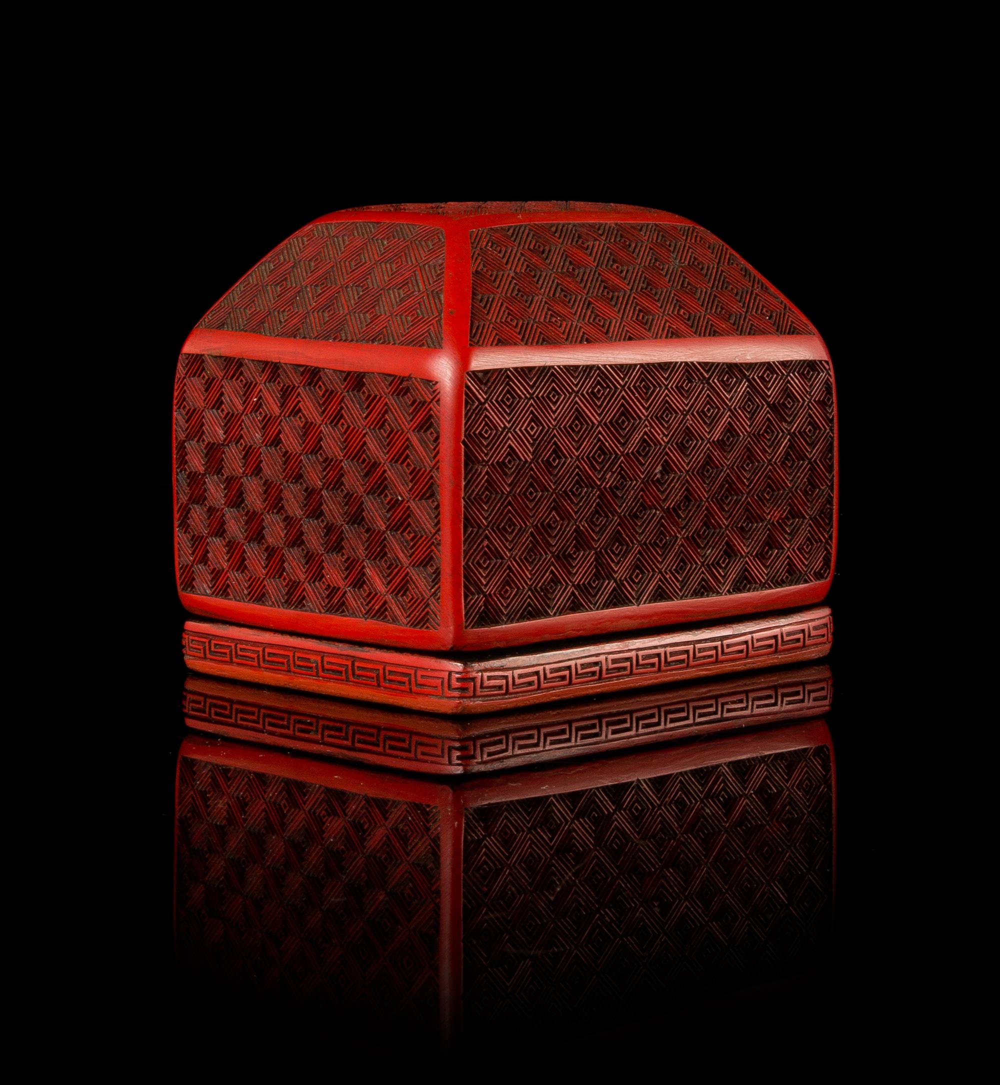 A Cinnabar Lacquer Seal Box