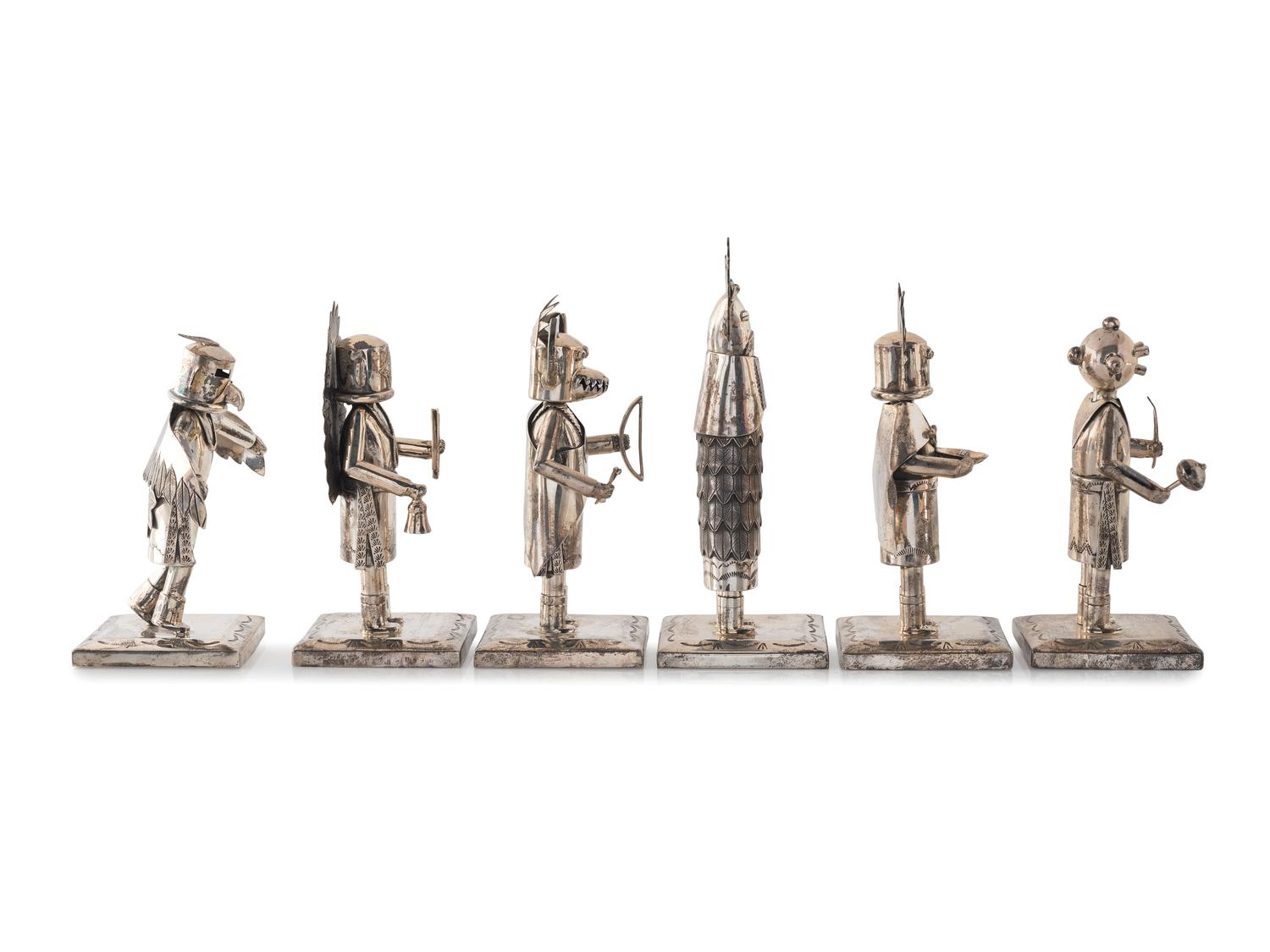 Group of Sterling Silver Katsina Figures