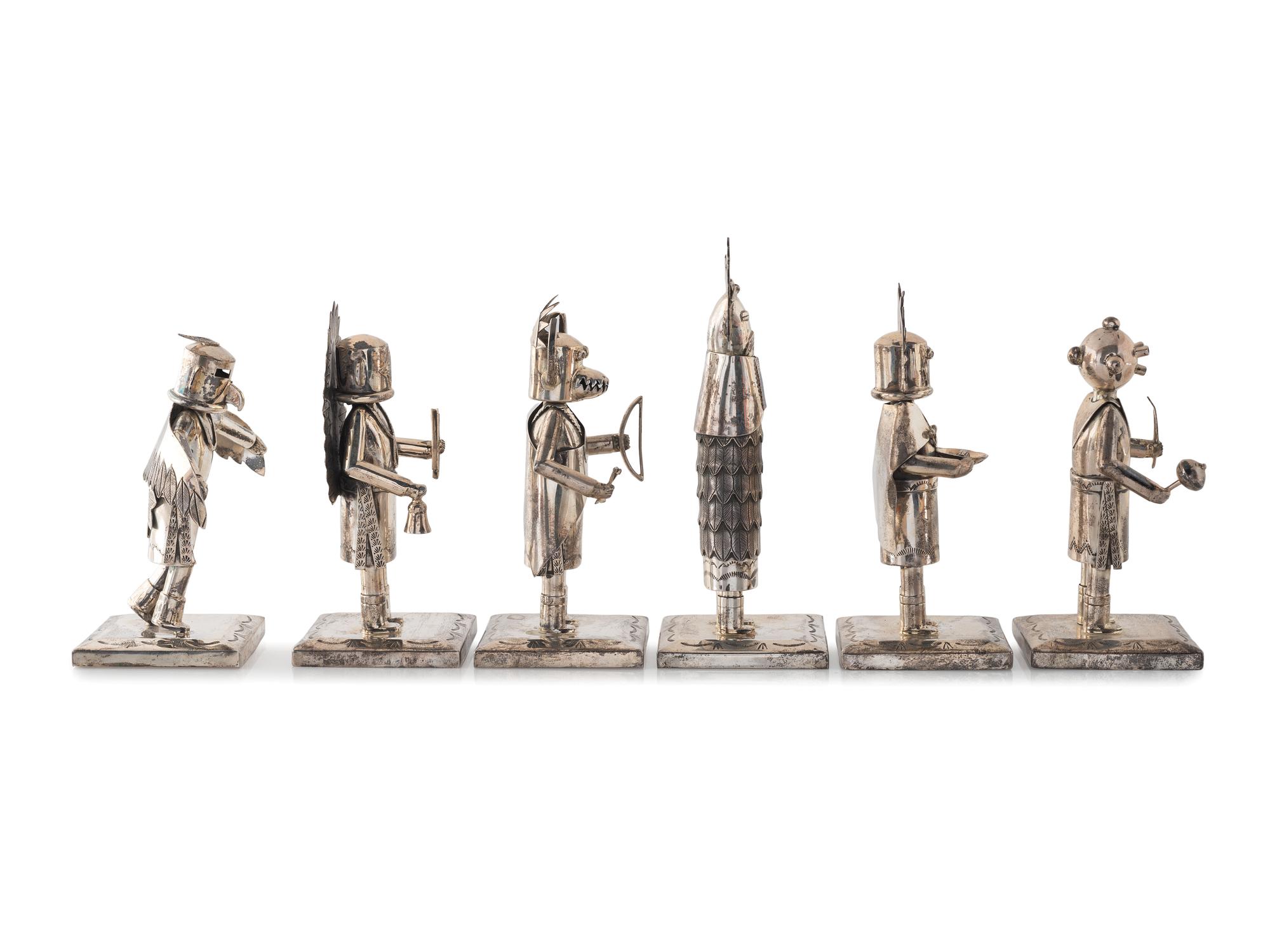 Group of Sterling Silver Katsina Figures
