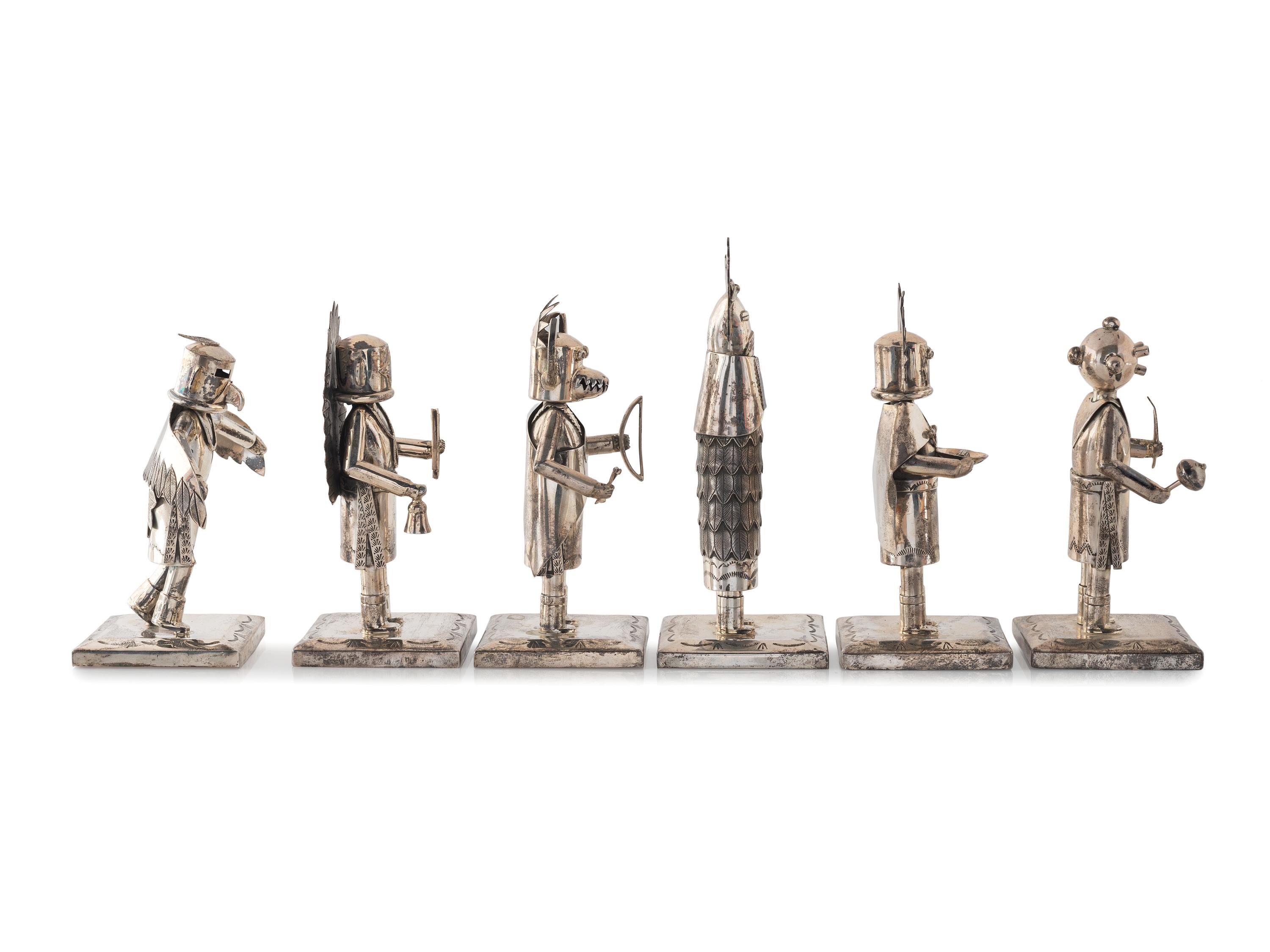 Group of Sterling Silver Katsina Figures