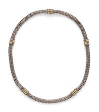 JOHN HARDY, STERLING SILVER AND YELLOW GOLD NECKLACE