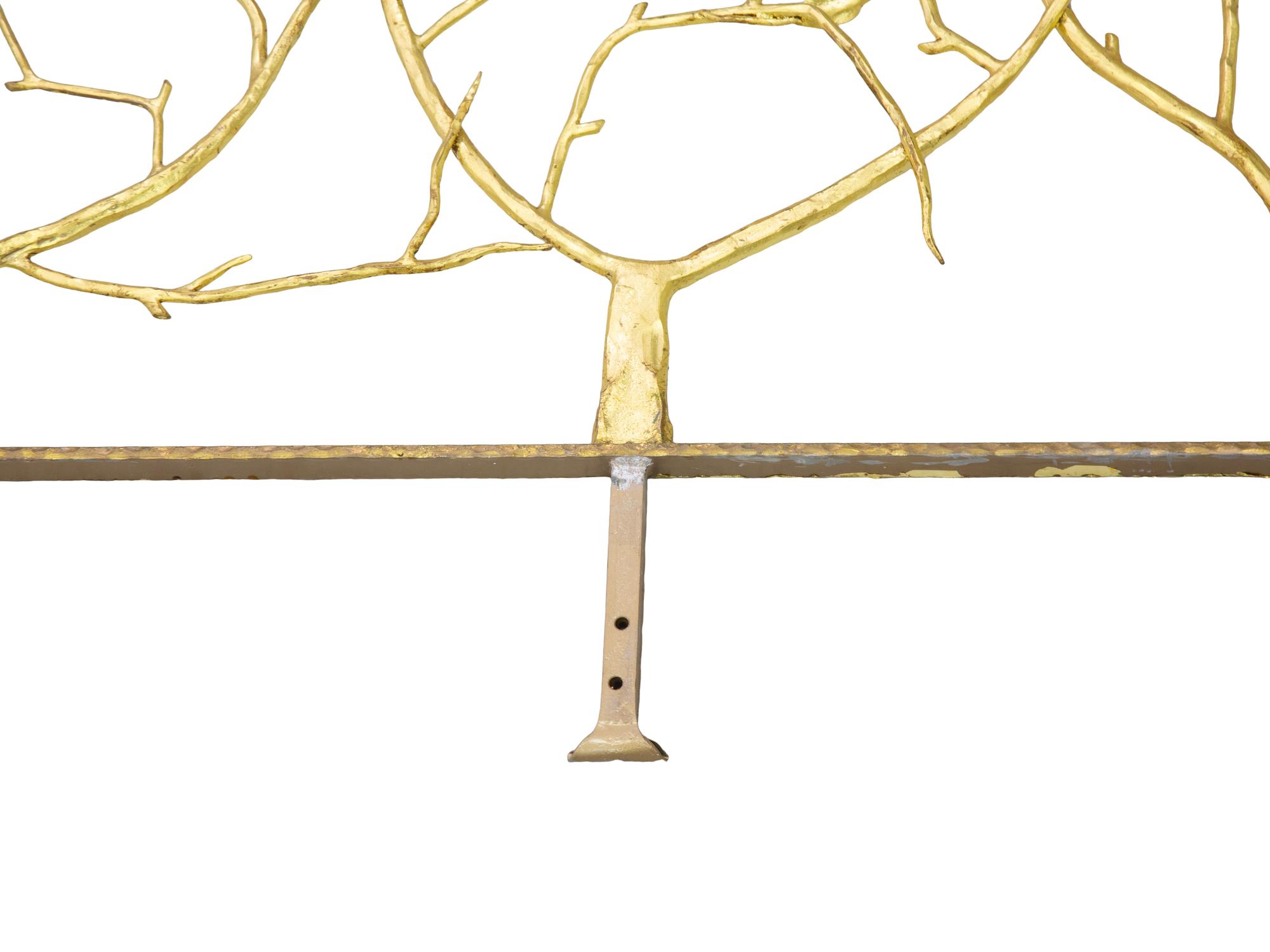 A Gilded Wrought Iron Railing Attributed to Edgar Brandt