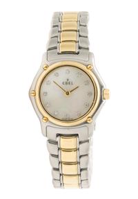 A Stainless Steel and 18 Karat Yellow Gold Wristwatch, Ebel,