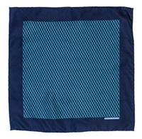 An Hermes Navy Silk Pocket Square, 17" x 17".