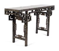 A Chinese Green Lacquer and Parcel Gilt Altar Table — 20TH CENTURY