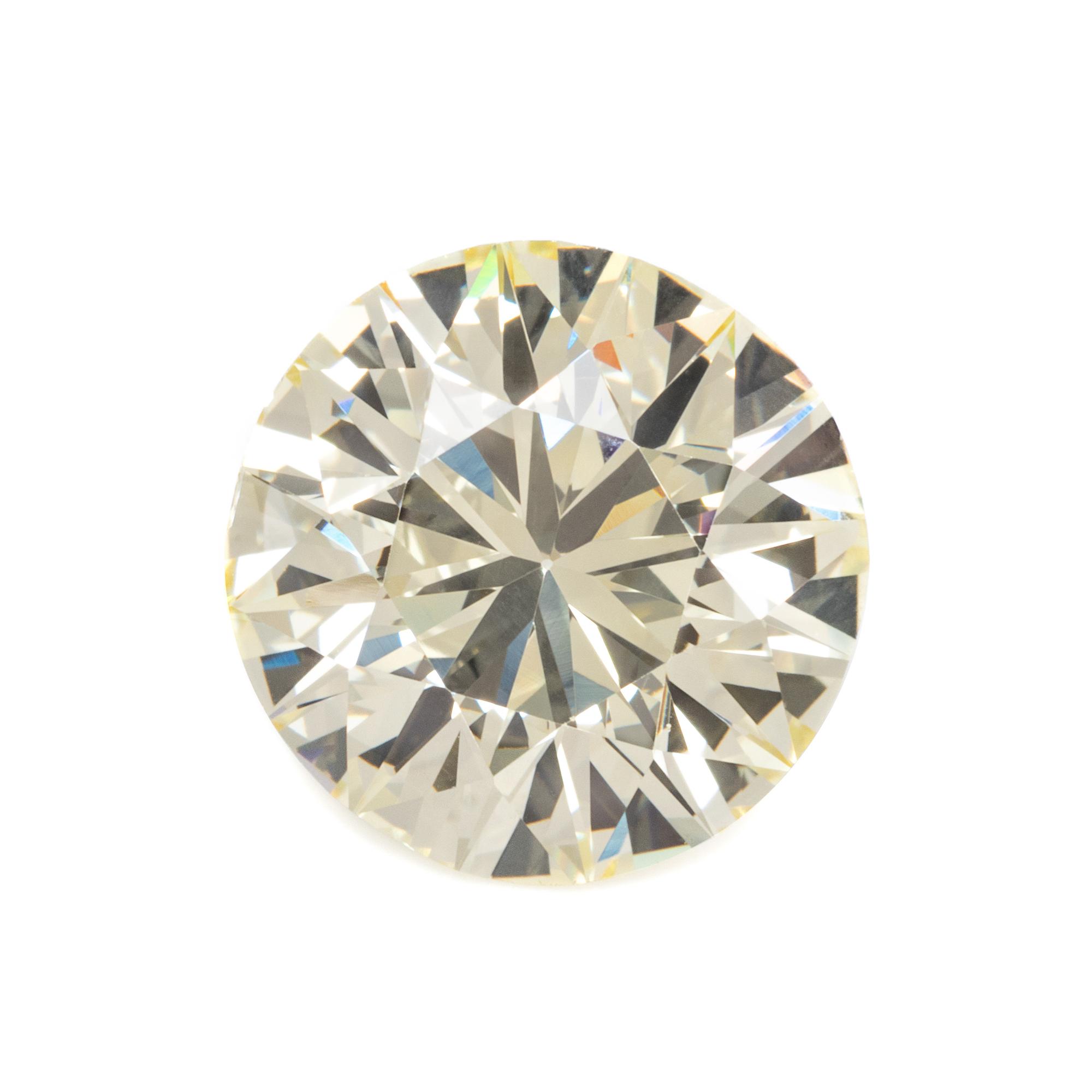 A 4.45 Carat Round Brilliant Cut Diamond,