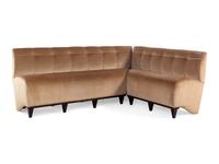 A Custom Silk and Mohair-Upholstered Corner Banquette