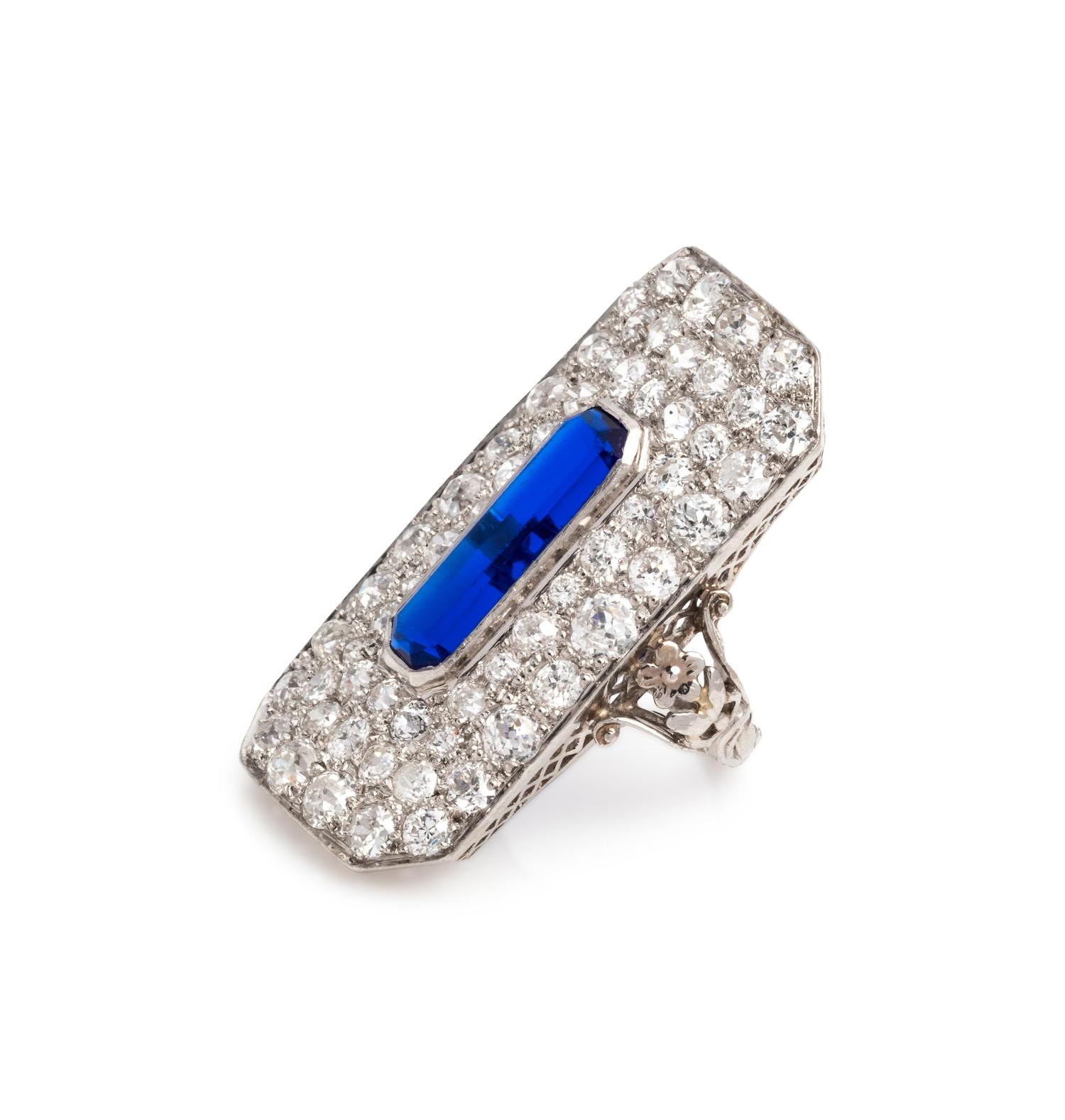 GLASS AND DIAMOND RING