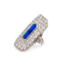 GLASS AND DIAMOND RING