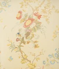 A Pair of Slipper Chairs with Scalamandré Meissen Magnolia Silk Lampas Pattern Upholstery