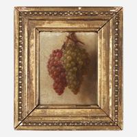 George Henry Hall (American, 1825-1913) Still Life with Hanging Grapes