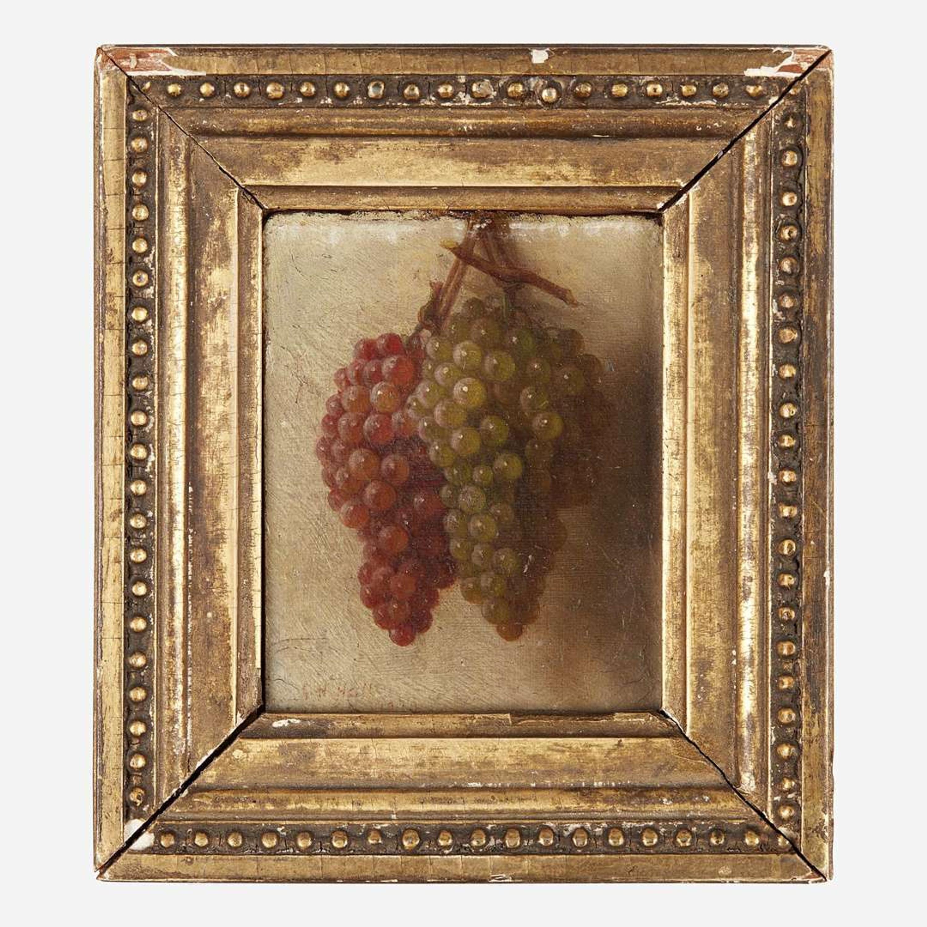 George Henry Hall (American, 1825-1913) Still Life with Hanging Grapes