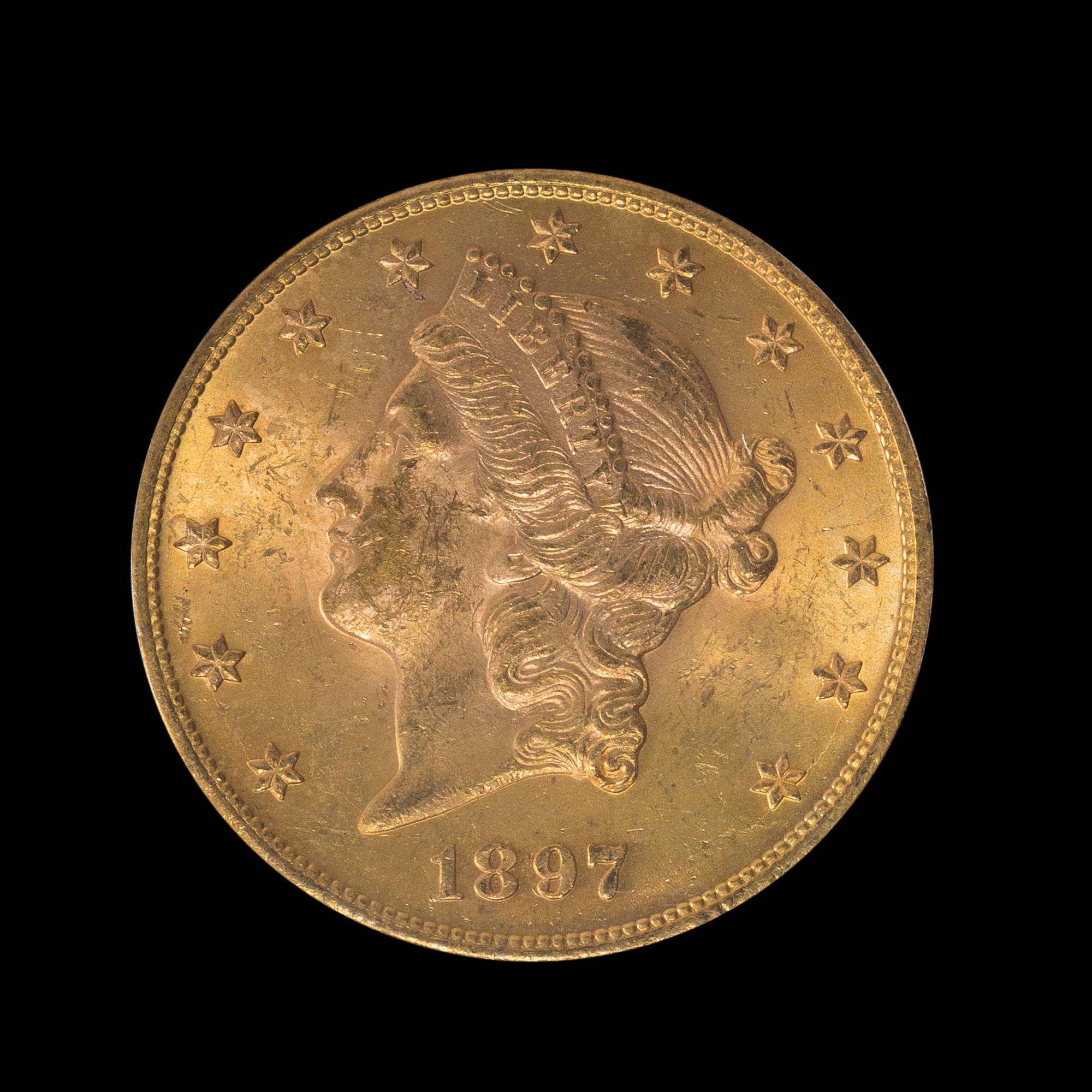 A United States 1897 Liberty Head $20 Gold Coin