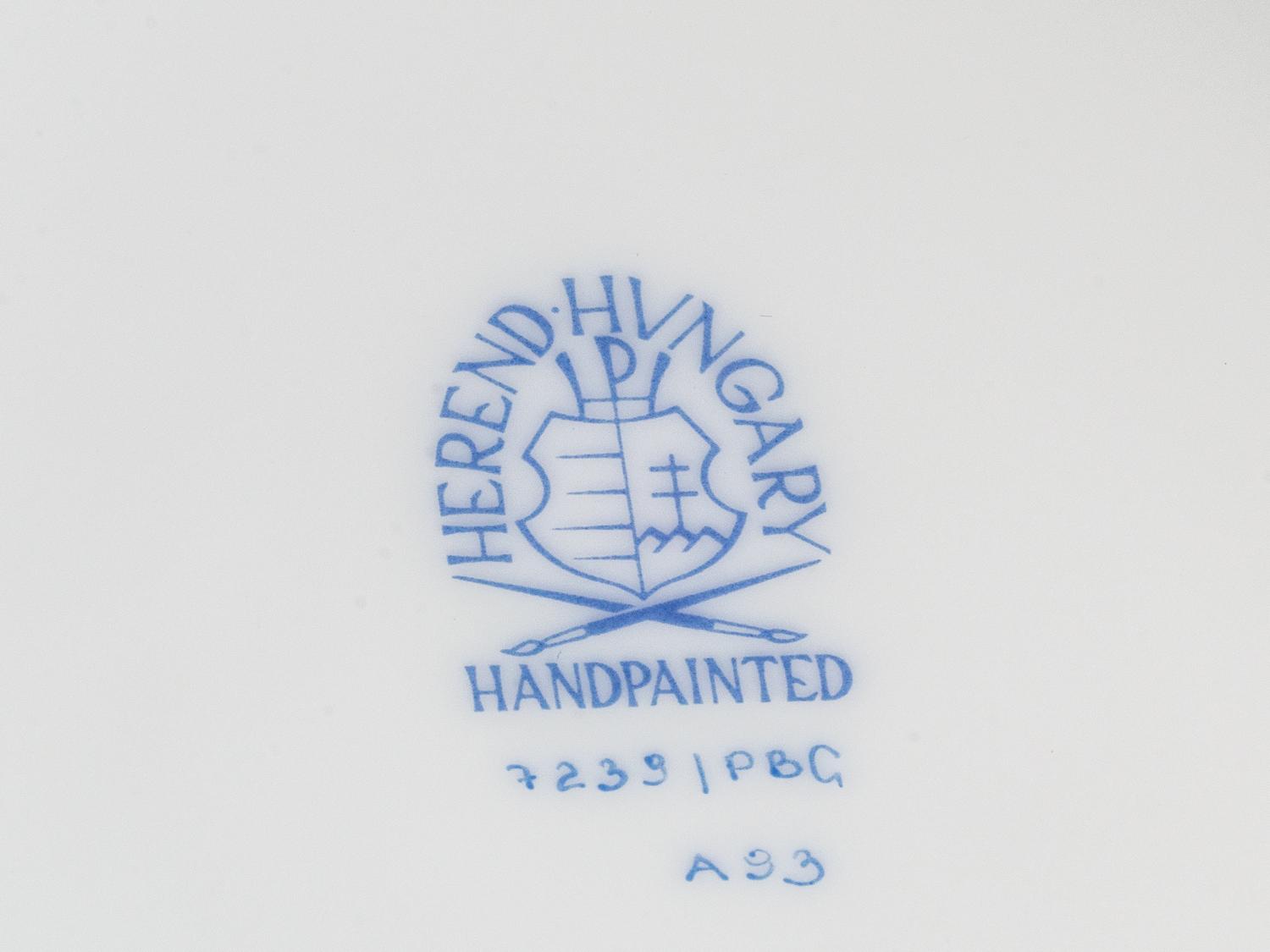 A Pair of Herend Porcelain Cache Pots