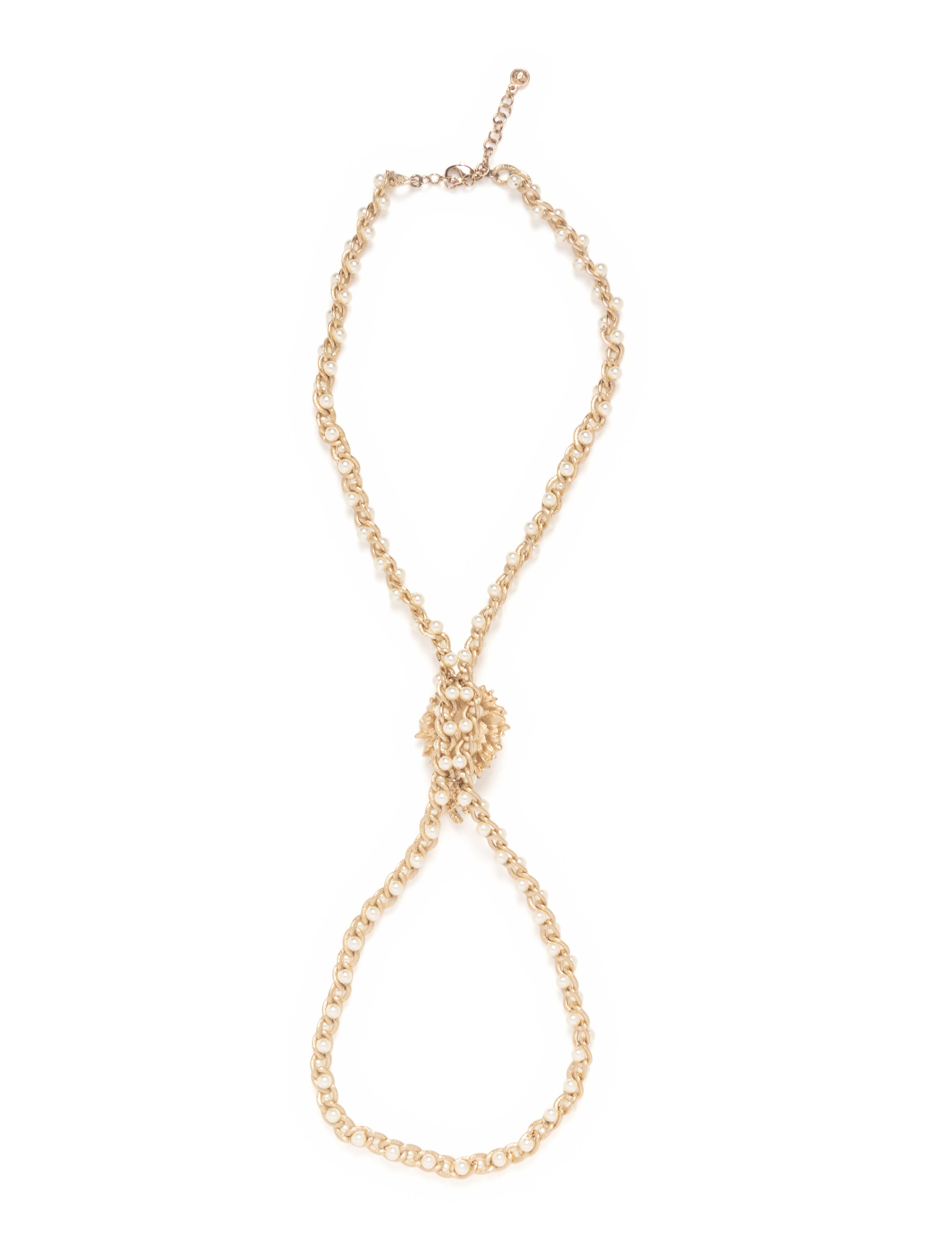 Chanel Lion's Head Faux-Pearl Necklace