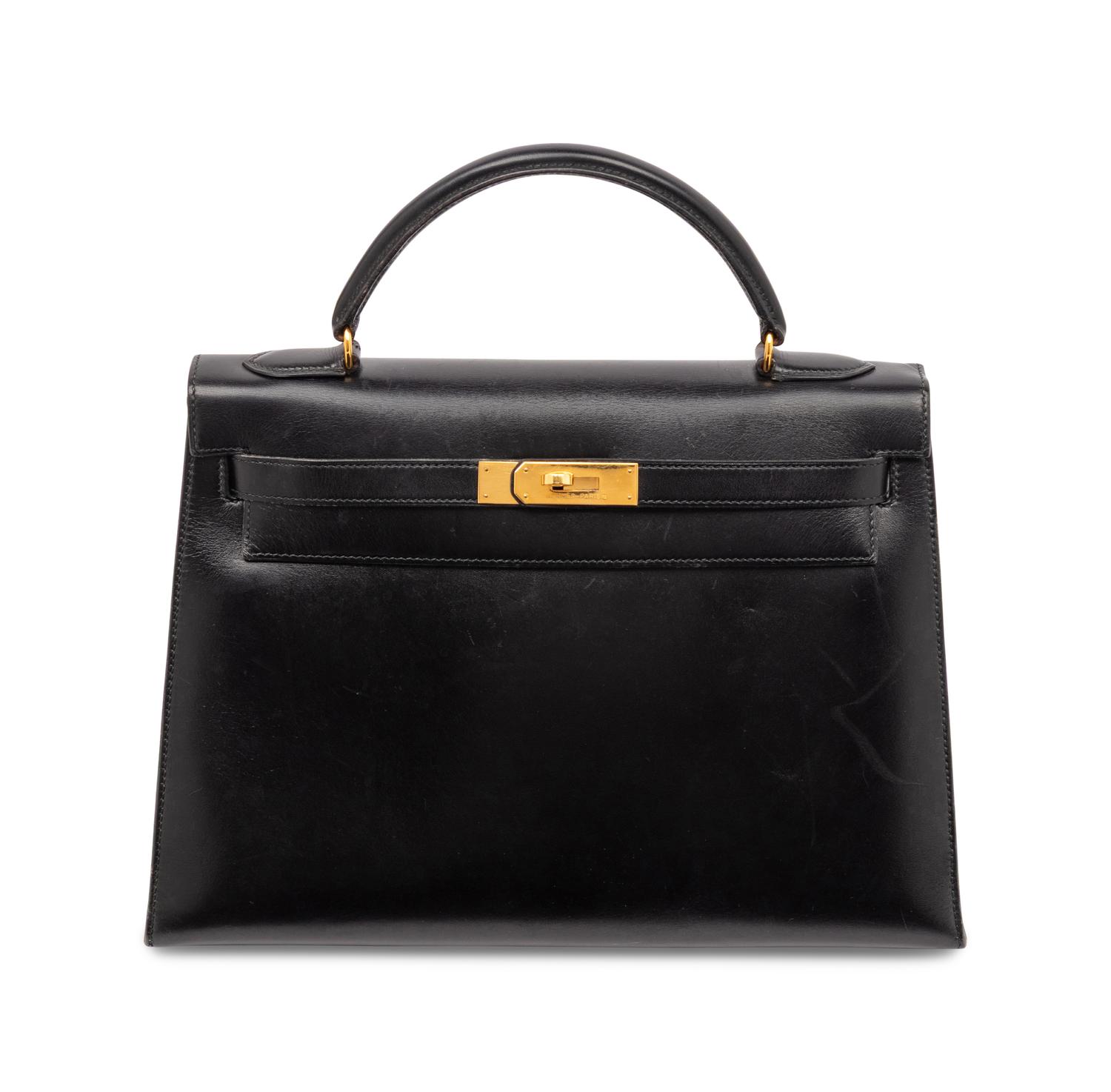Hermès, Kelly 32 in Noir Box Leather
