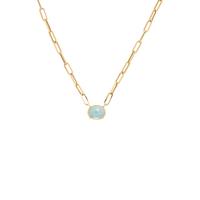 Yellow Gold and Aquamarine Necklace