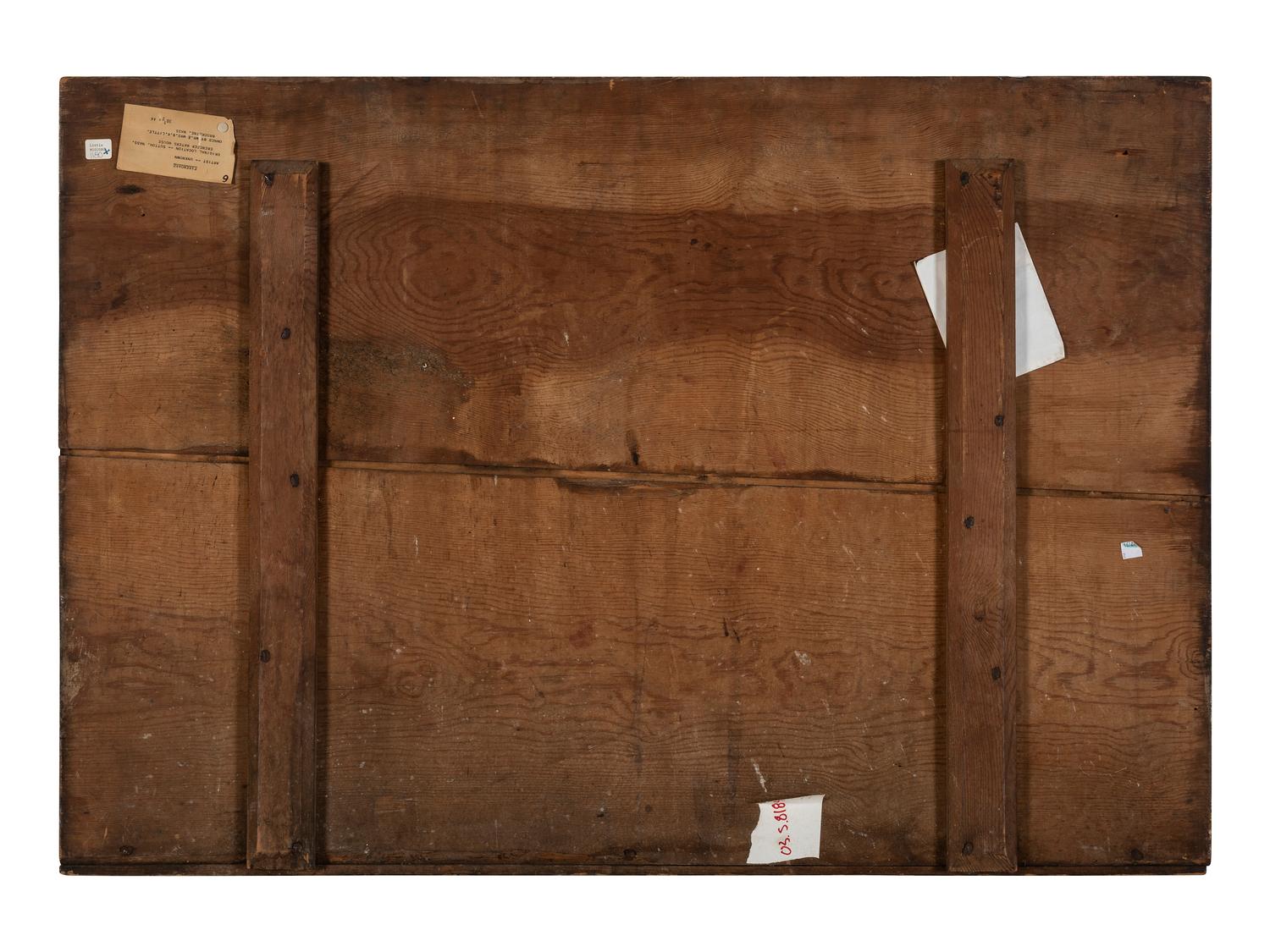 A Trompe L’Oeil Painted Pine Fireboard, 18th Century