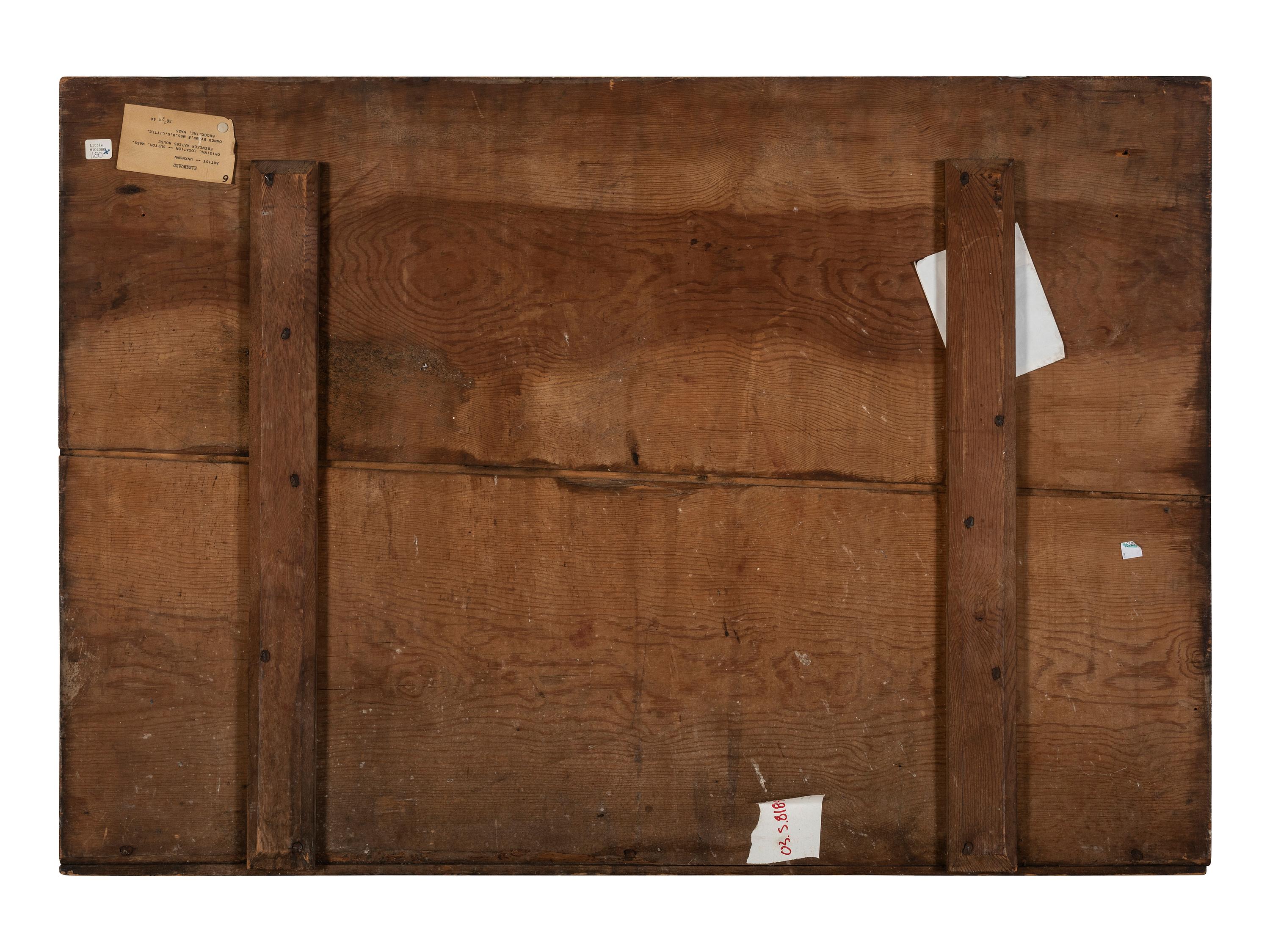 A Trompe L’Oeil Painted Pine Fireboard, 18th Century