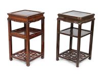 A Pair of Chinese Style Hardwood Etageres