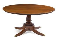 A Regency Mahogany Breakfast Table Height 30 x diameter of top 60 1/2 inches. — EARLY 20TH CENTURY