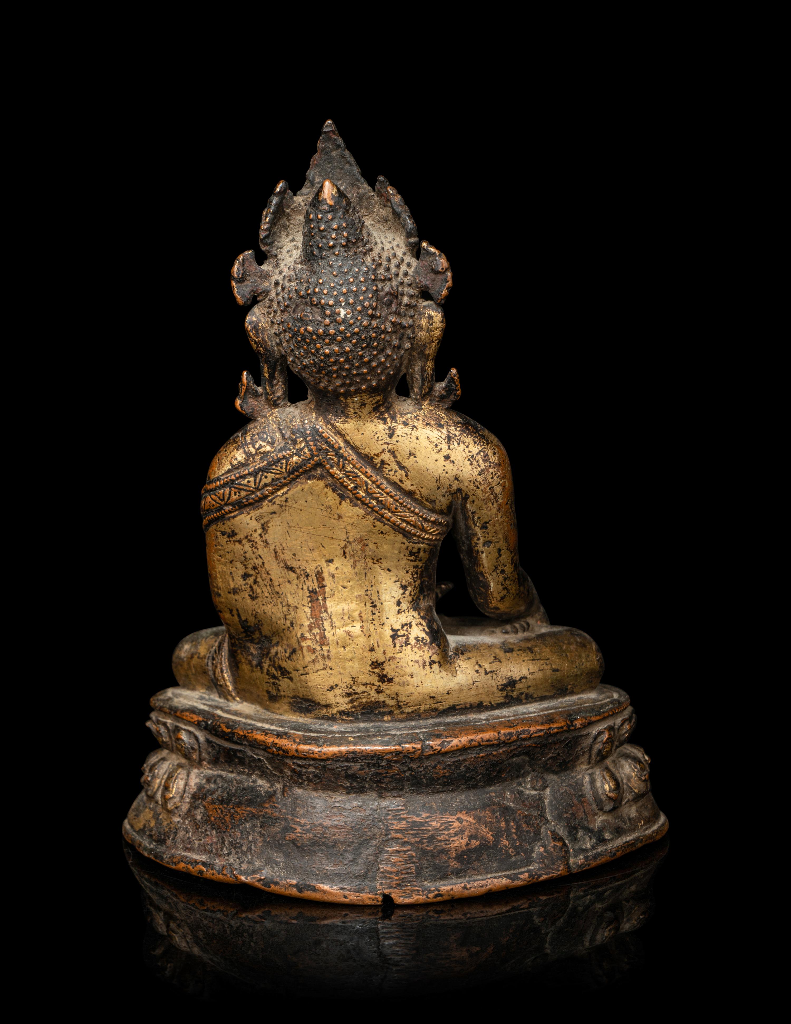 A Tibetan Gilt Bronze Figure of Bodhisattva Maitreya