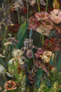 Still Life with Irises, Poppies, and Mignonettes in a Blue Vase , c. 1880s