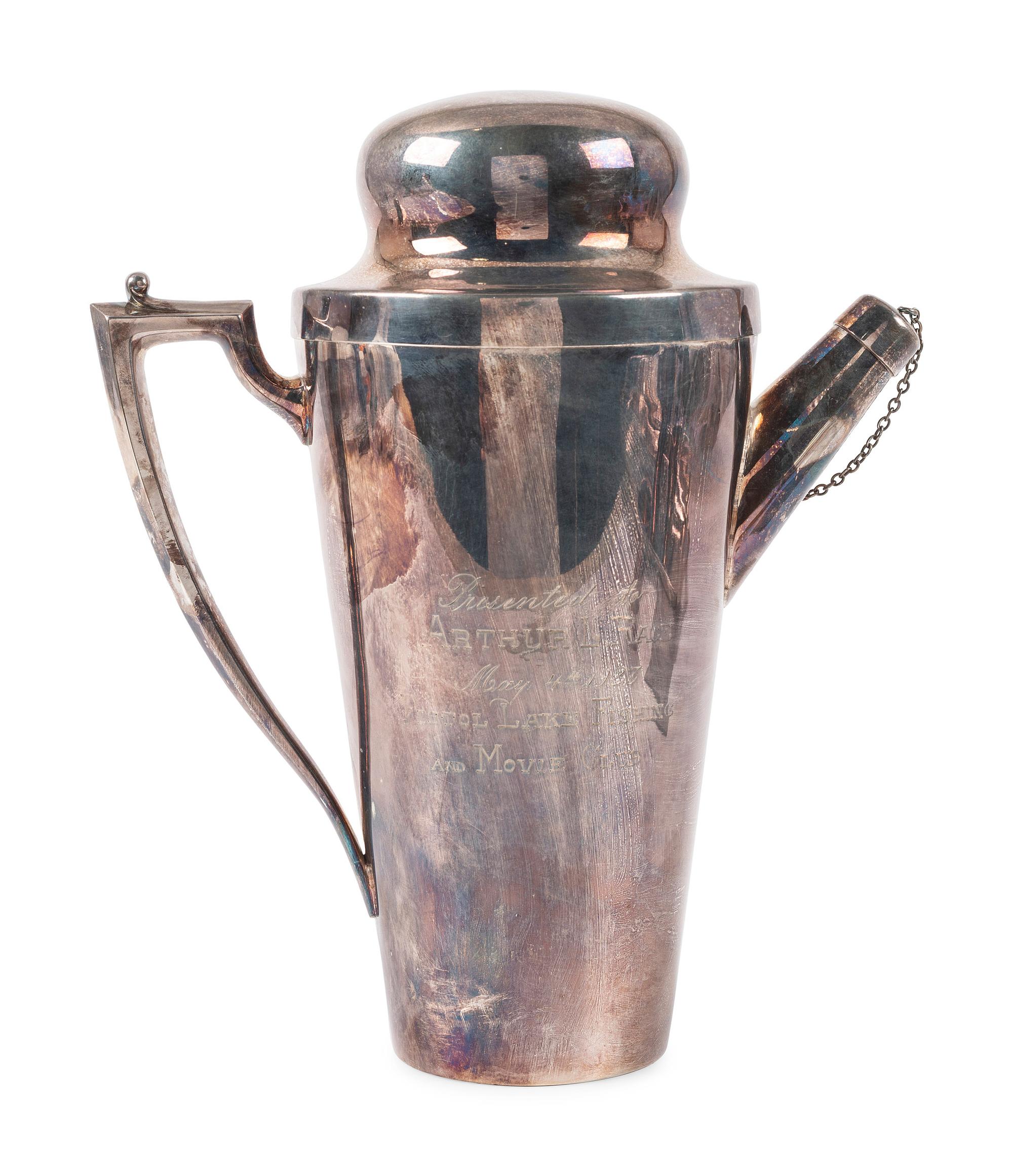 A Frank M. Whiting and Co. Silver 'Pistol Lake Fishing and Movie Club' Presentation Cocktail Service