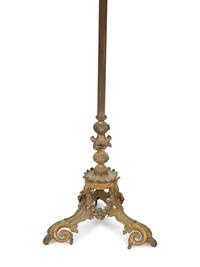 A Louis XV Style Gilt Bronze Floor Lamp