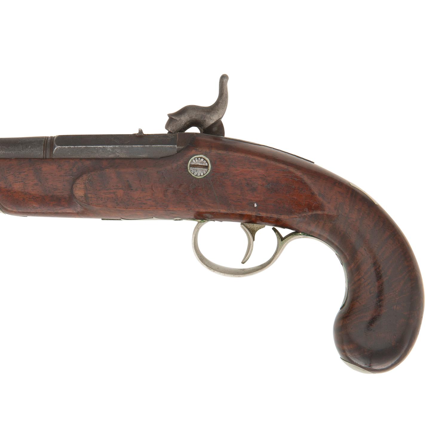 Percussion Coat Pistol by J Hapgood of Massachusetts