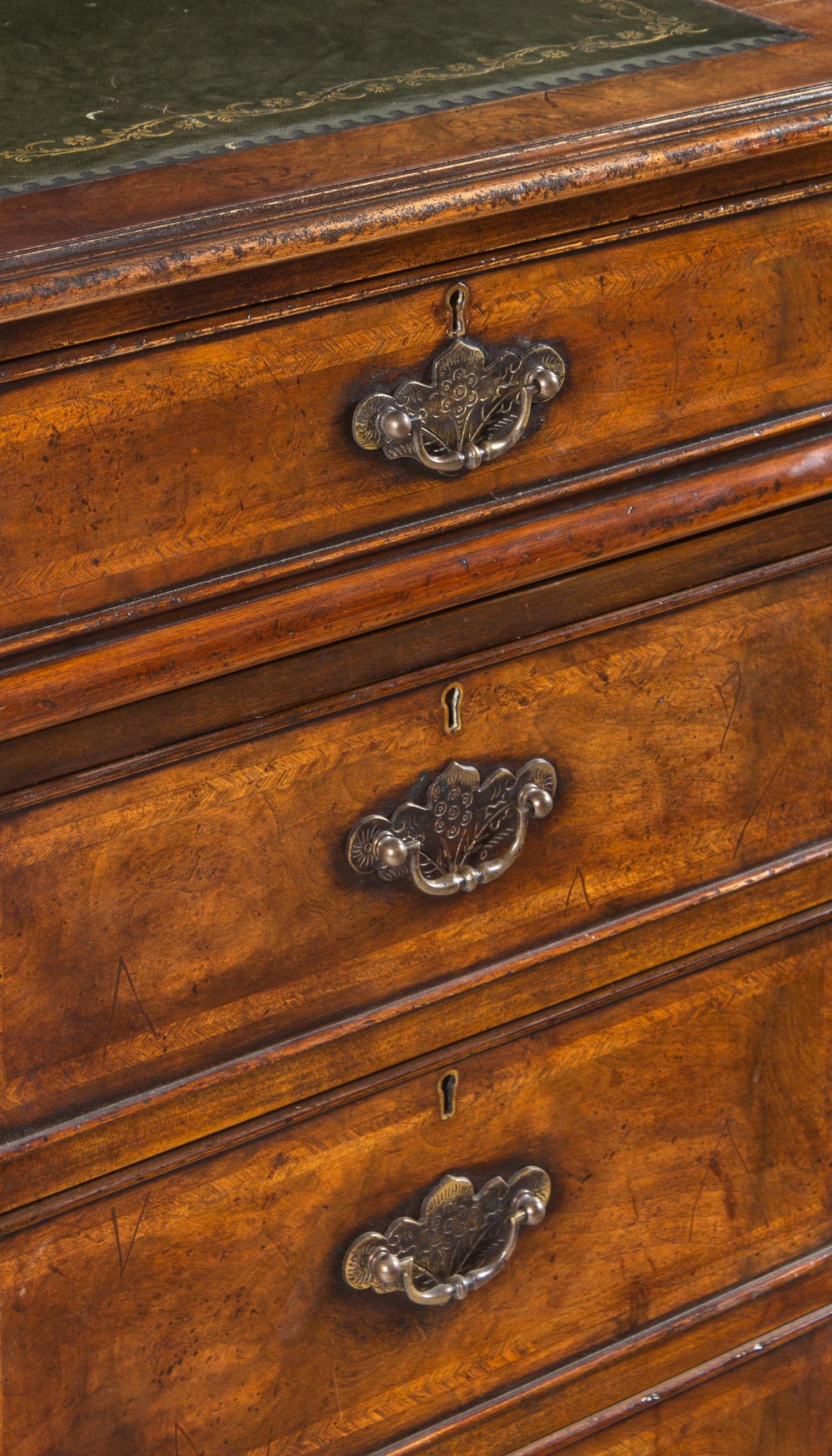 A George III Style Mahogany Pedestal Desk