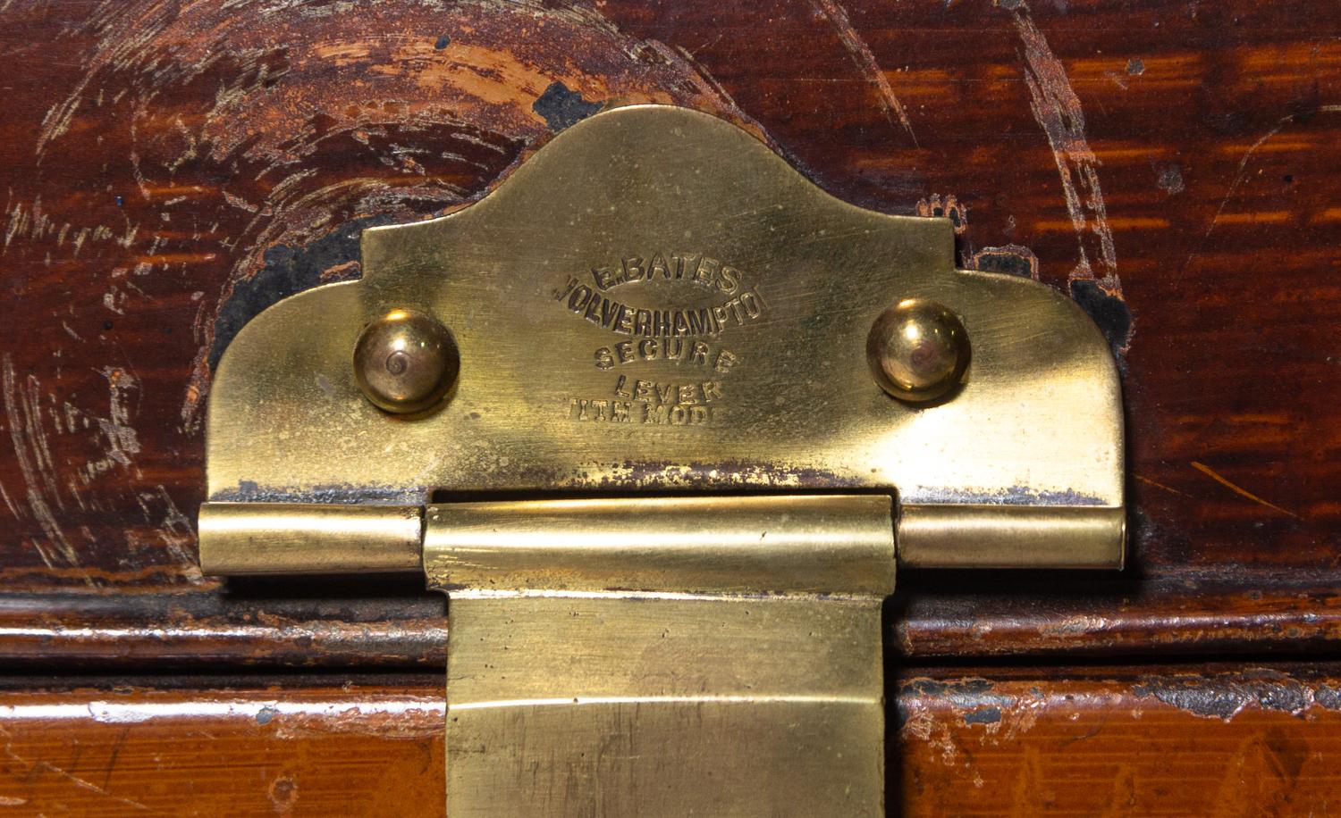 An English Faux Bois Tole Blanket Chest