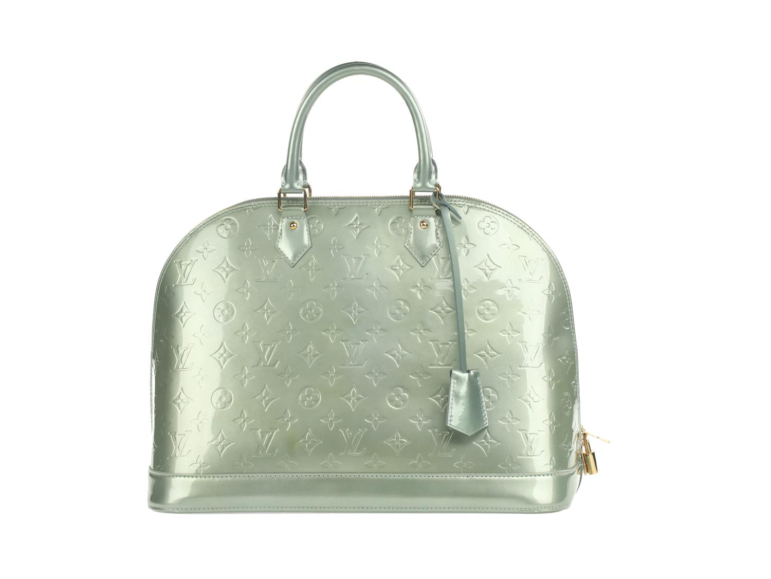 Louis Vuitton Khaki Patent Monogram Alma