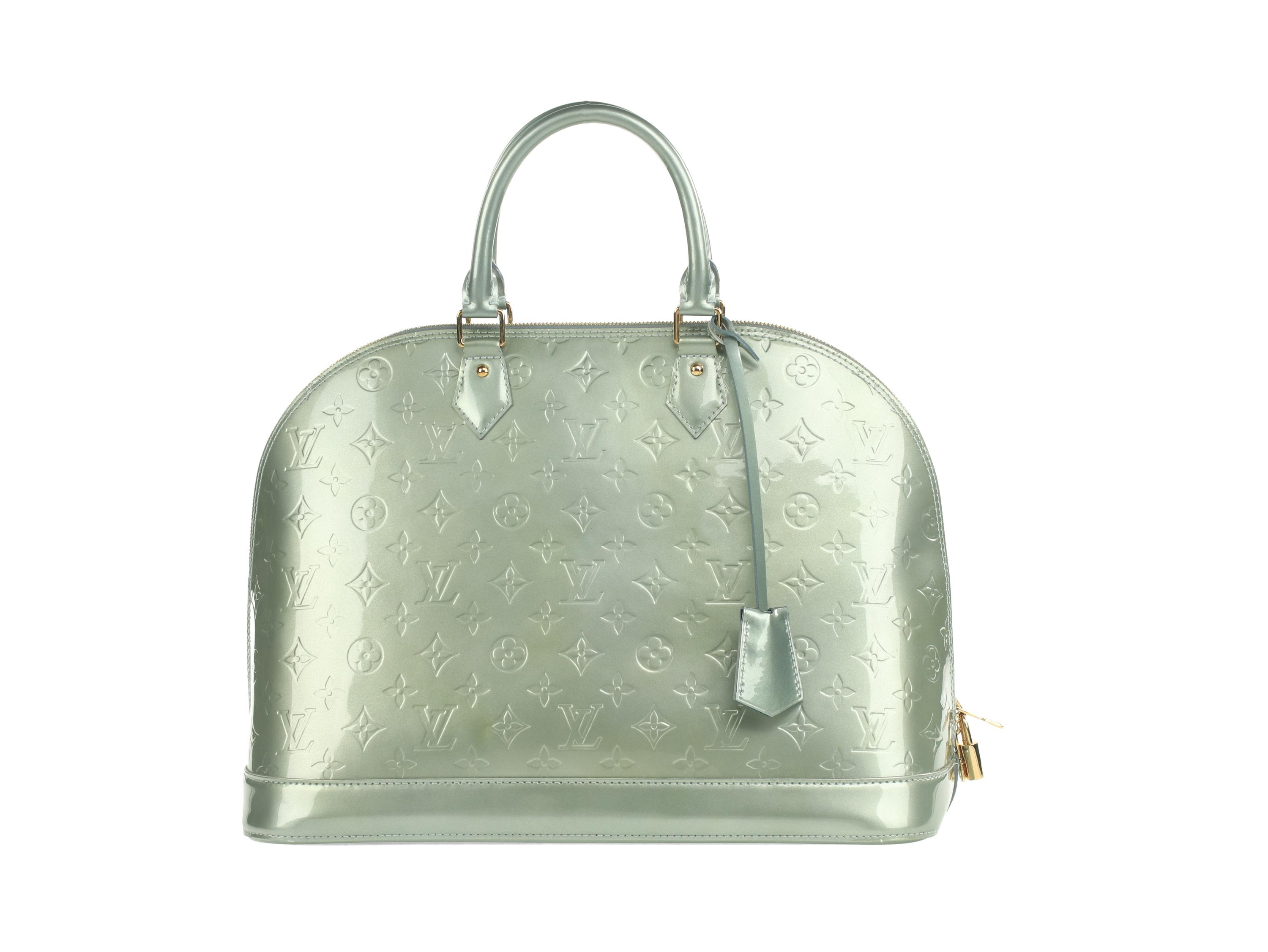 Louis Vuitton Khaki Patent Monogram Alma
