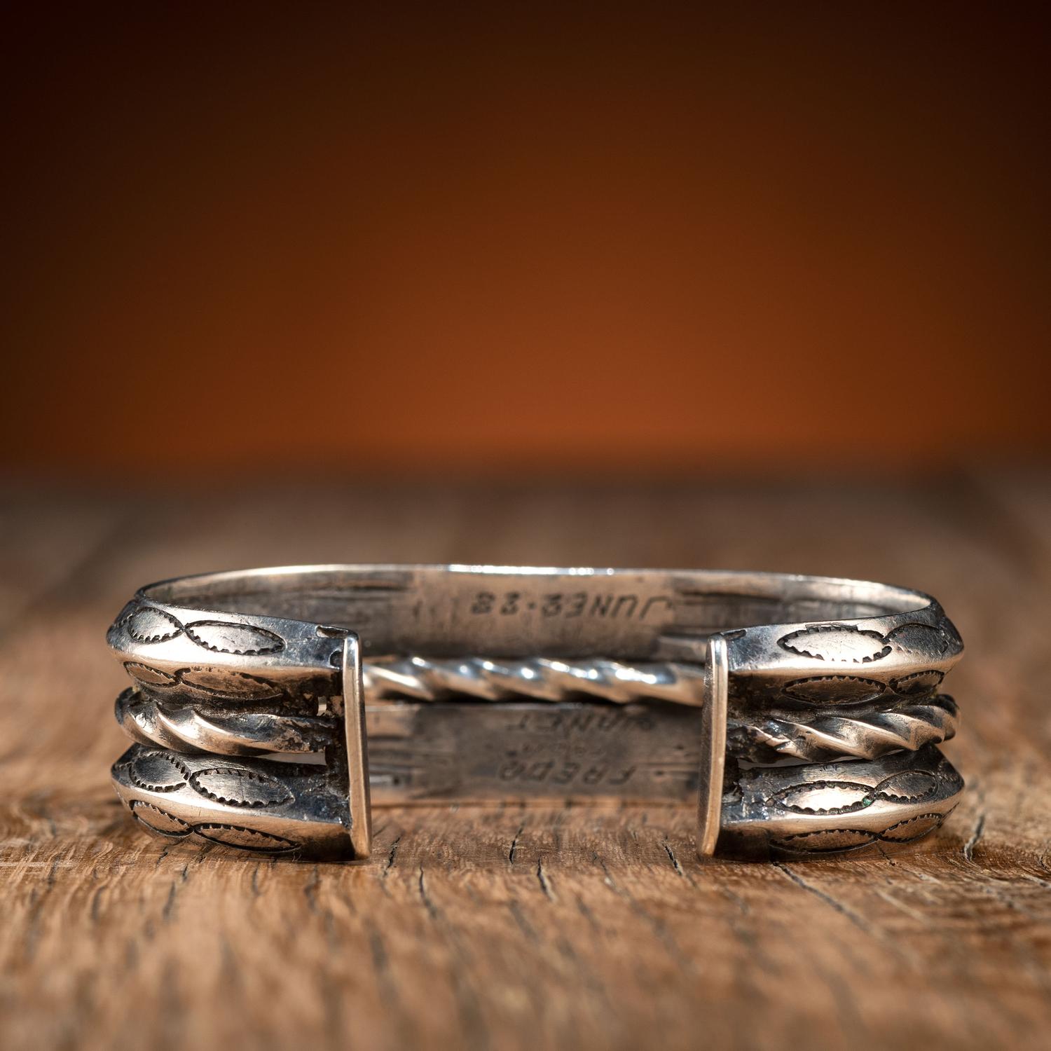 Navajo Silver and Turquoise Cuff Bracelet