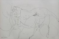 Don LaViere Turner, (Wisconsin, 1929-1997), Woman and Bull