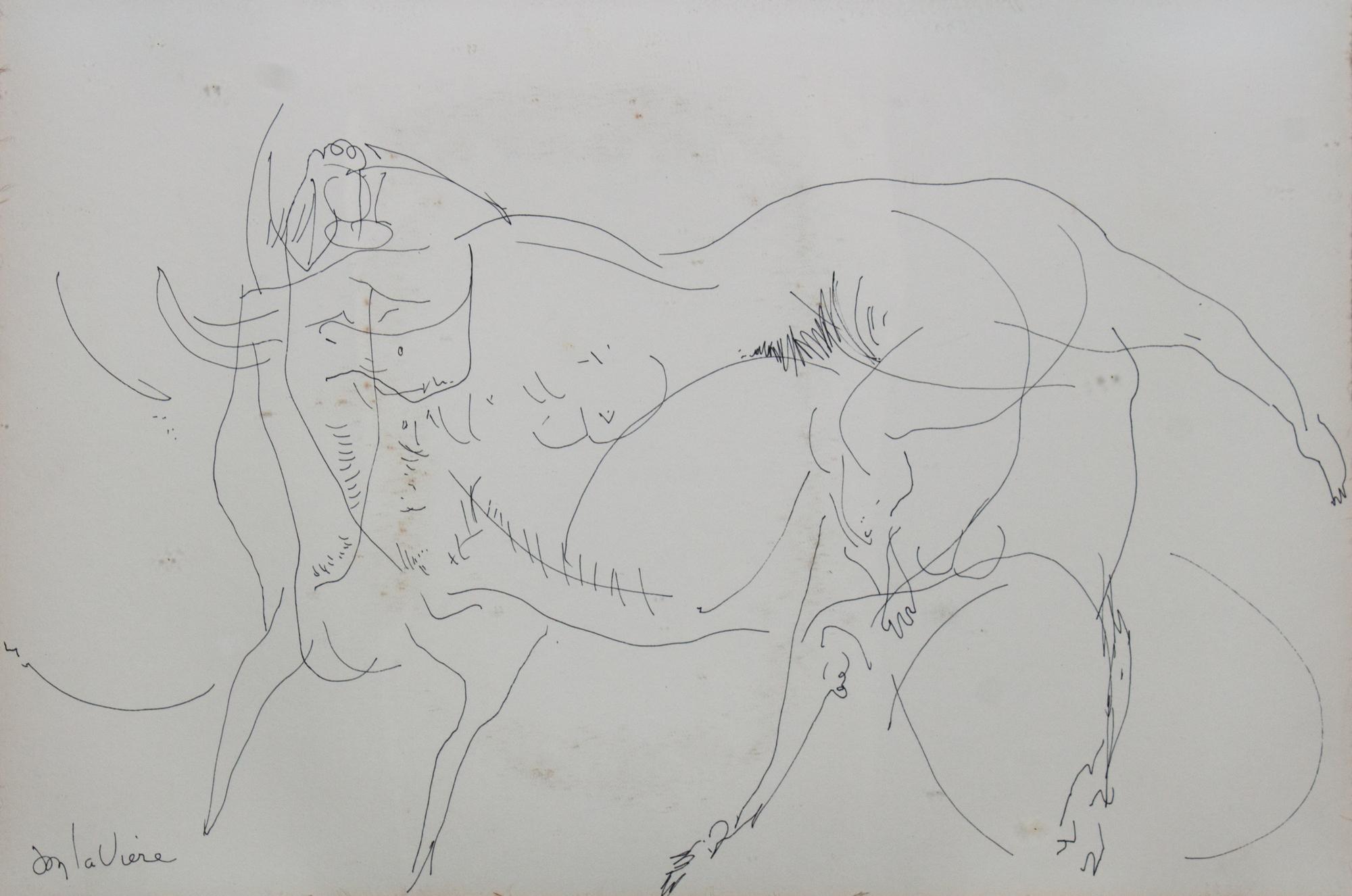 Don LaViere Turner, (Wisconsin, 1929-1997), Woman and Bull