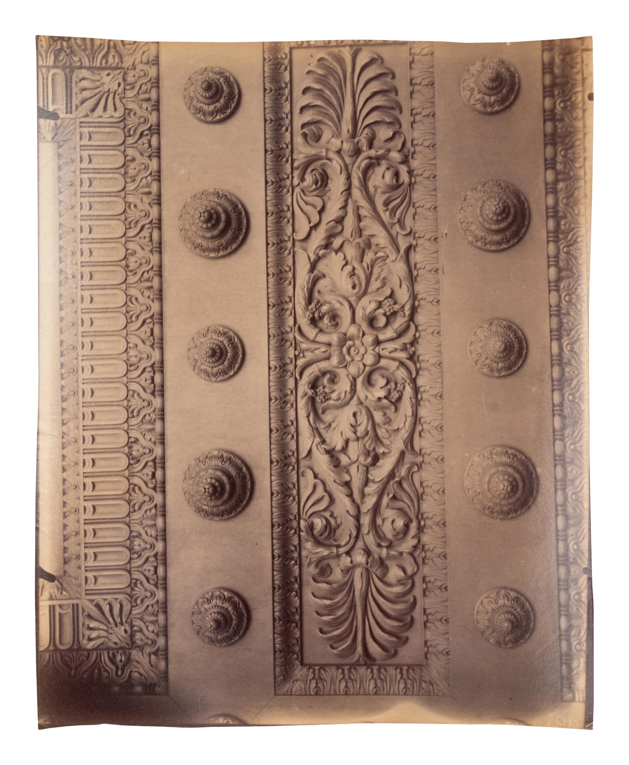 A group of five photographs depicting architectural elements ( Ancien monastère des Bénédictins anglais, 269 rue Saint-Jacques , 1905; Hôtel Gouthières, rue Pierre Bulet 6 , 1905; Porte, L'église Saint-Paul , 1911; Panthéon (porte) , 1911-1912; Saint-Roch - Chaire , 1912)