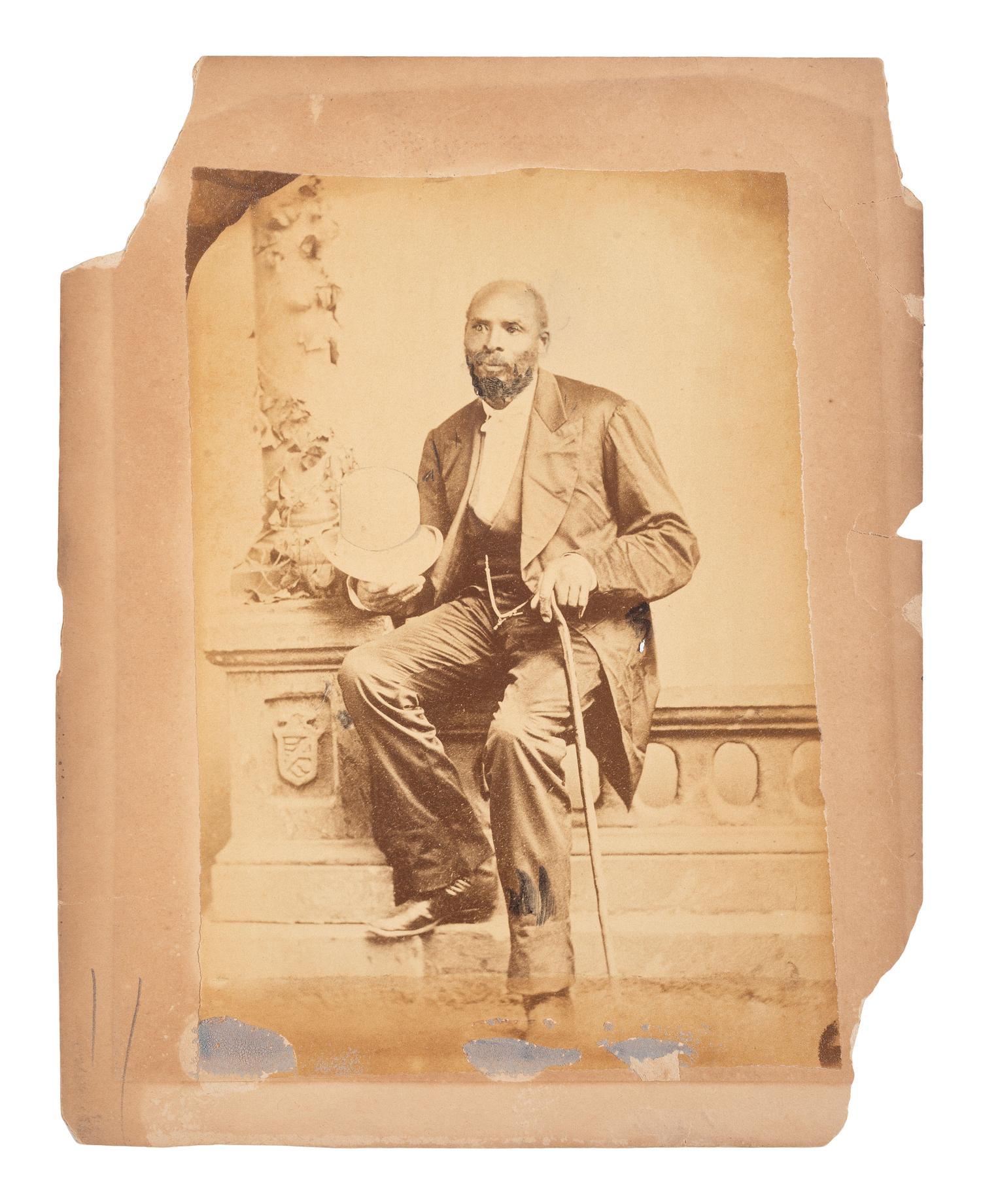 [JASPER, John. (1812 - 1901)]. Photograph of formerly enslaved Reverend John Jasper. N.p., n.d., ca 1870s.