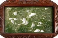 A Set of Four Chinese Export Framed Hardstone Plaques